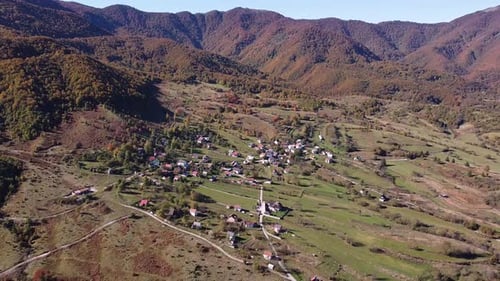 The Village Landscape In Mountains V2