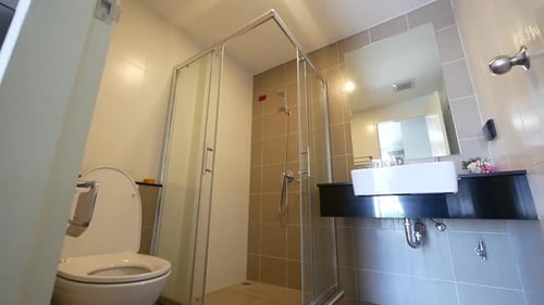 Neutral shot of a modern bathroom