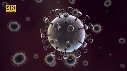 Covid-19 Corona Delta Lambda Variant Background - 4K