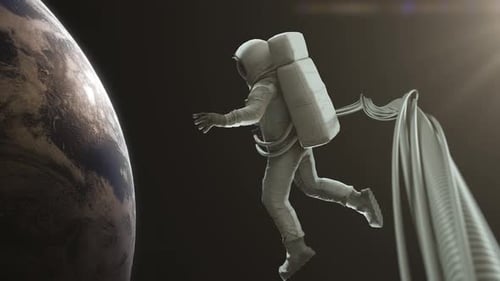 Astronaut Floating in Space