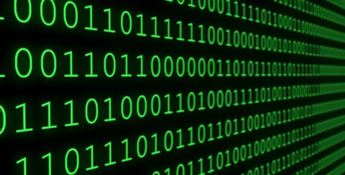 Resumo do código binário verde