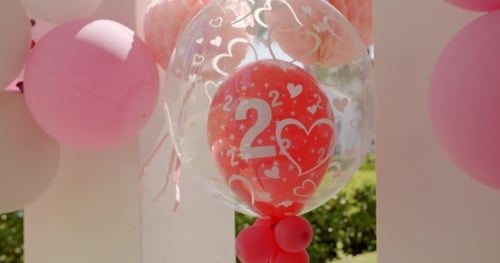 Festive Balloons Celebrate Second Birthday or Baby Shower