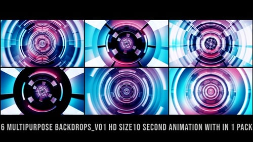 Dynamic Cybernetic Tunnel Loop Background