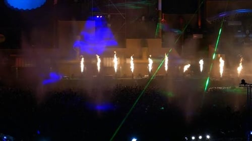 Crowd Celebrates at Electrifying Nighttime Music Event