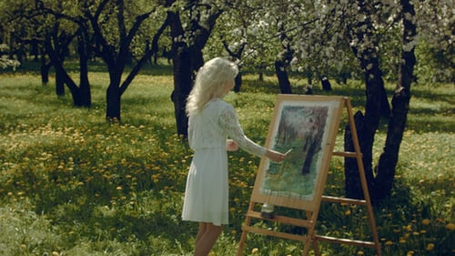 Artist Paints In The Garden