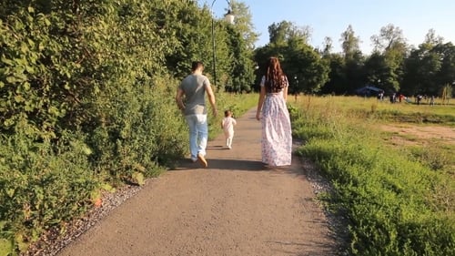 Beautiful Mother And Baby Outdoors. Nature.