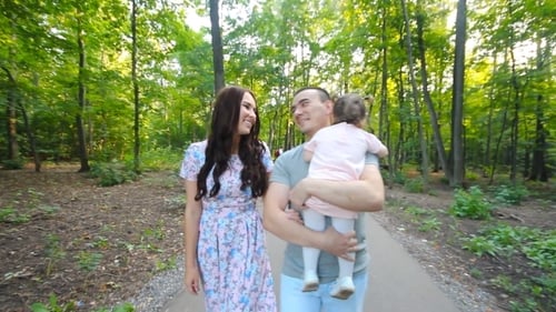 Beautiful Mother And Baby Outdoors. Nature.