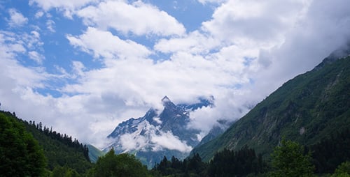 Mountain in Moving Clouds 8