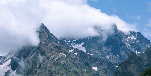 Mountain in Moving Clouds 11