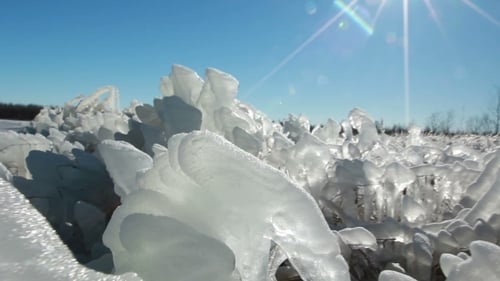Winter-Eisblöcke