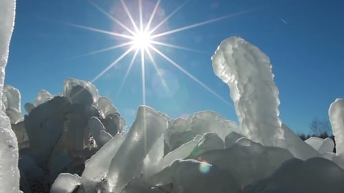 Winter-Eisblöcke