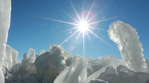 Winter-Eisblöcke