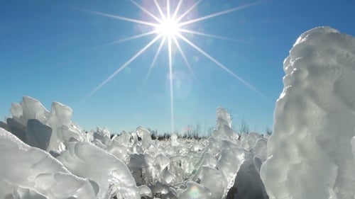 Winter-Eisblöcke