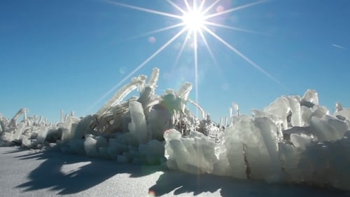 Bloques de hielo invierno