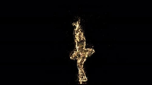 Elegant Glowing Particle Ballerina Dance Animation