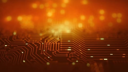 Abstract Digital Circuit Chip Board