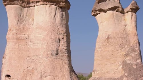 Mushroom Rock Formations on Clear Day