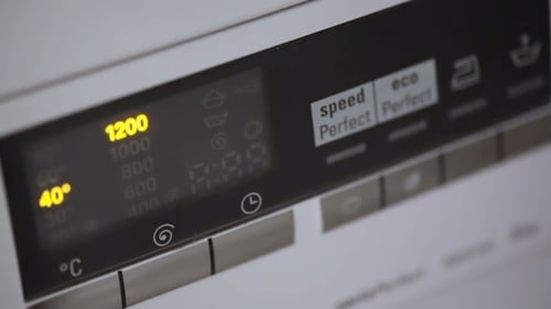 Close Up of Washing Machine Control Panel