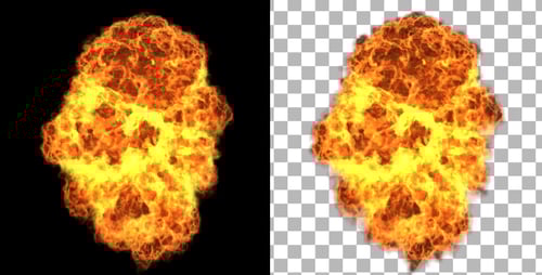 Realistic Explosion and Smoke Effect with Alpha Channel