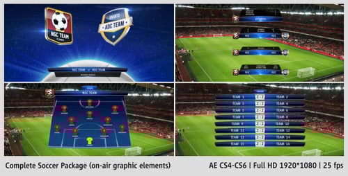Dynamic Soccer Match Broadcast Graphics Package