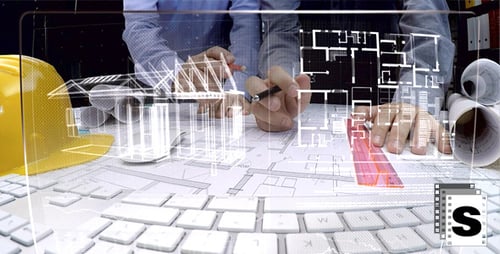 Digitaler Bildschirm des Architekten