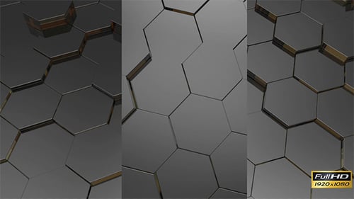 Seamless Looping Hexagon Tile Grid Animation