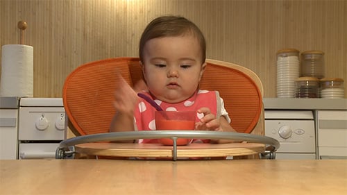 Baby Girl Eating