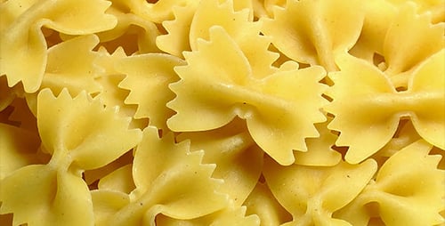 Close-Up of Dry Farfalle Pasta