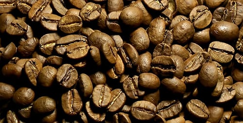 Close Up Look at Brown Coffee Beans