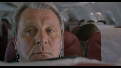 Sleepy Man Listening To Music In Airplane
