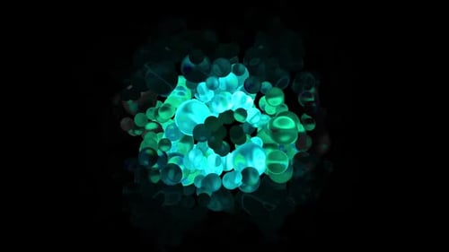 Glowing Fluid Spheres Abstract Background Animation