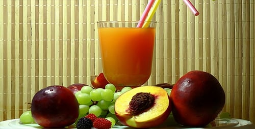 Delicious Fruit Still Life with Orange Juice
