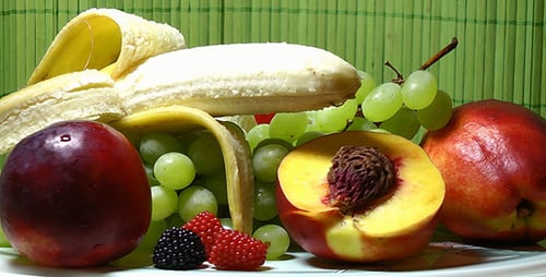 Fresh Fruits Assortment on a Plate, Still Life