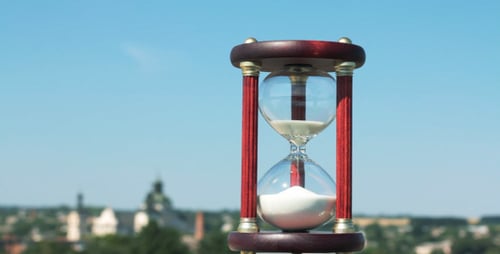 Hourglass Against The Blue Sky 2