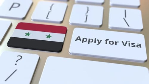 Animated Keyboard Button: Apply for Syrian Visa