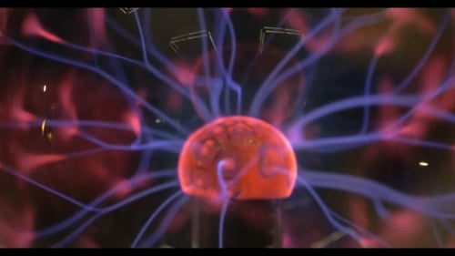 Vibrant Plasma Ball with Arcing Light Streams