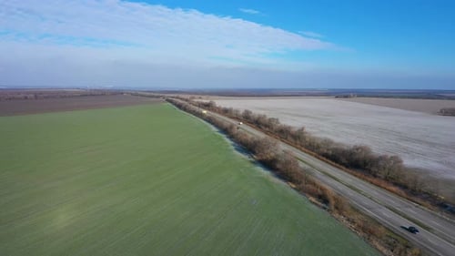 Aerial View Of Green Fields 34