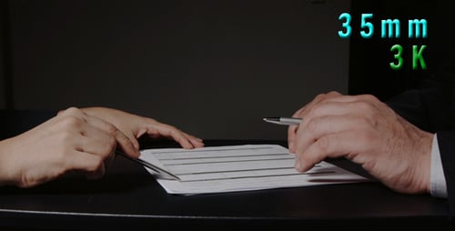 Reviewing Business Contract at Workplace