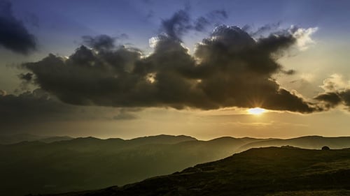 Majestic Mountain Sunset Time Lapse