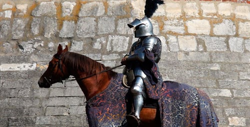 Knight in Shining Armor on Horse