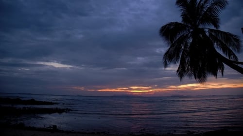 Tropical Sunset Over The Sea On The Beach