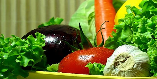 Fresh Vegetables Close Up in Bright Light