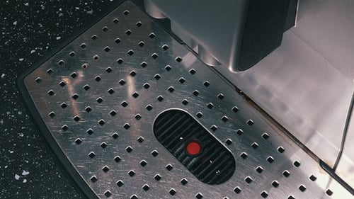 Coffee Machine Dispensing Two Shots of Espresso