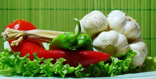 Vegetables Green Wood Background