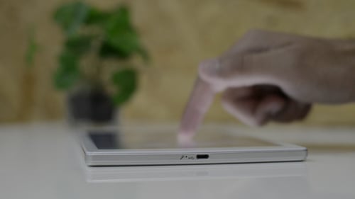 Digital Tablet in Use