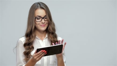 Businesswoman Using Tablet