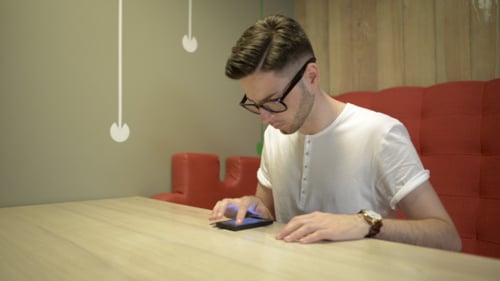 Using Smartphone on Table