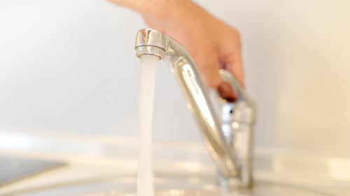 Shiny Faucet Turned On and Off