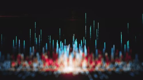 Futuristic Abstract Data Grid Lines Animation