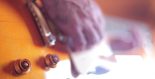Close Up of Guitar Being Played
